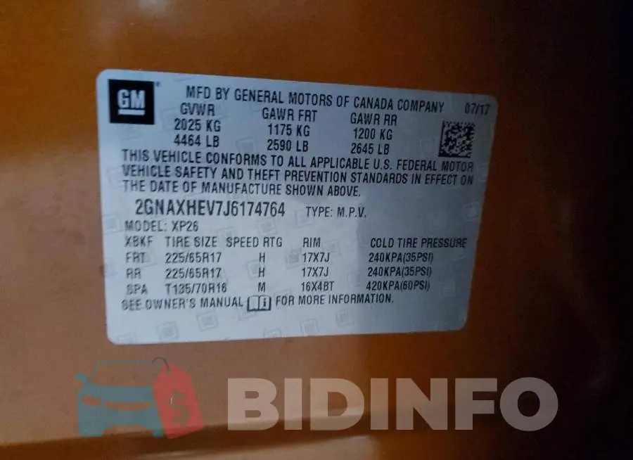 2GNAXHEV7J6174764 Photo# 13
