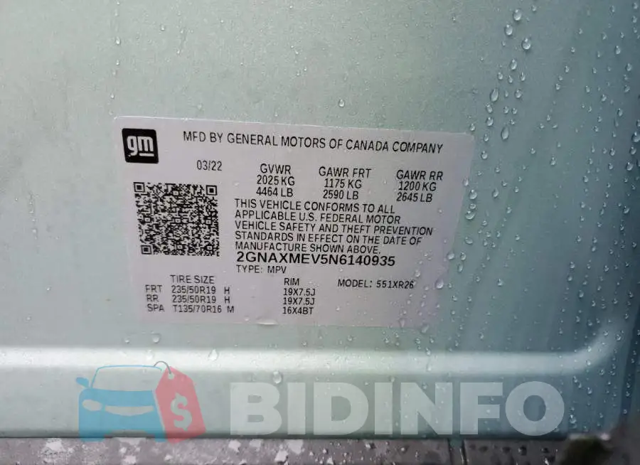 2GNAXMEV5N6140935 Photo# 14