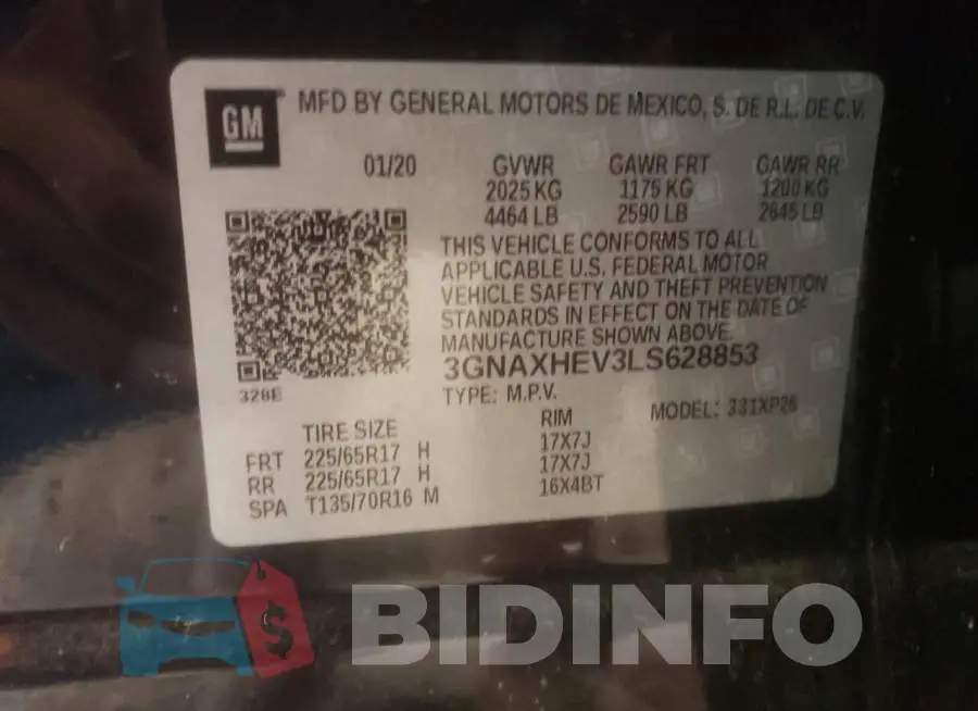 3GNAXHEV3LS628853 Photo# 13