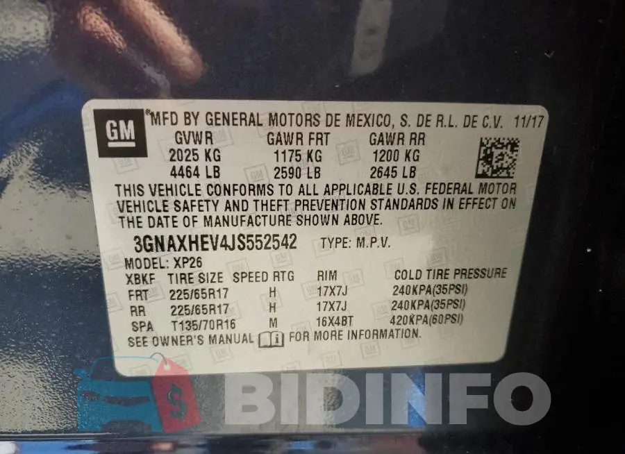 3GNAXHEV4JS552542 Photo# 12