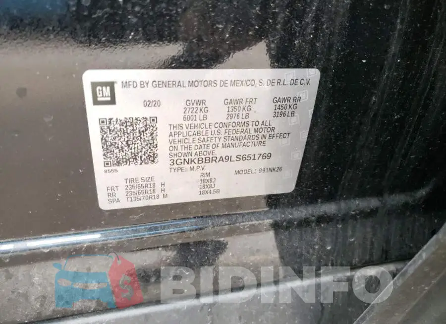 3GNKBBRA9LS651769 Photo# 13