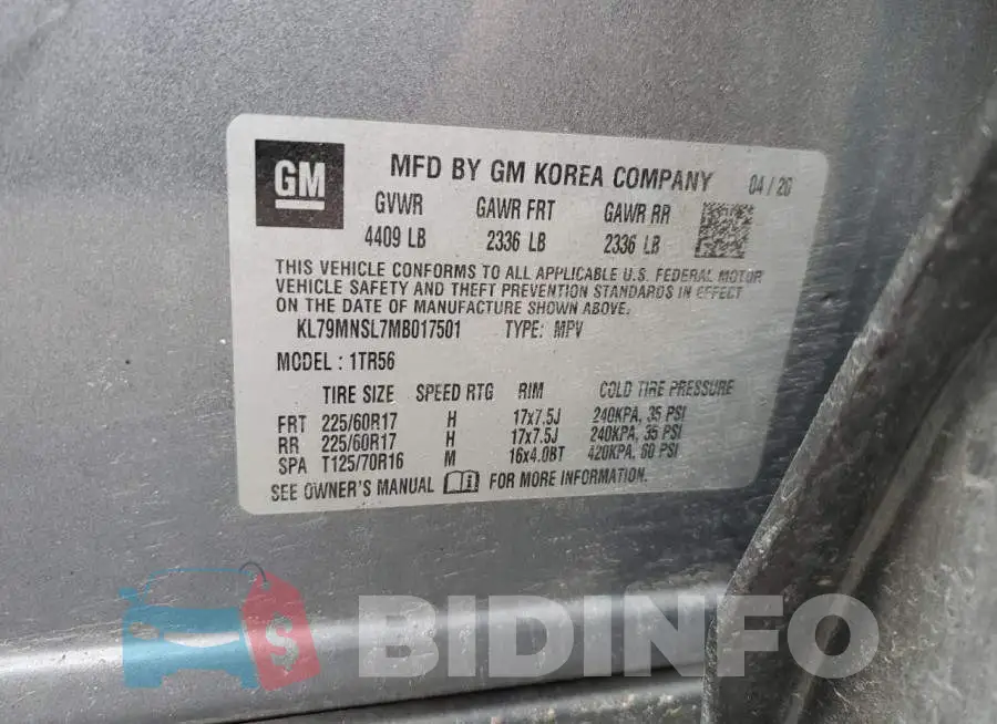 KL79MNSL7MB017501 Photo# 13