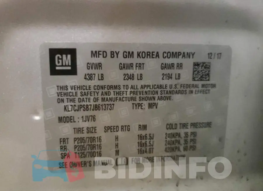 KL7CJPSB7JB613737 Photo# 12