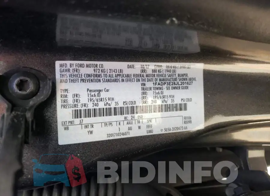 1FADP3E28JL201627 Photo# 12