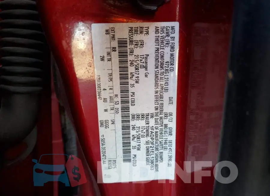 1FADP3F21EL138083 Photo# 12