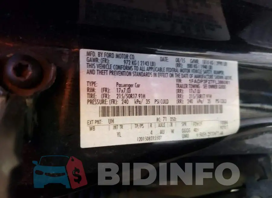 1FADP3F27FL386081 Photo# 13