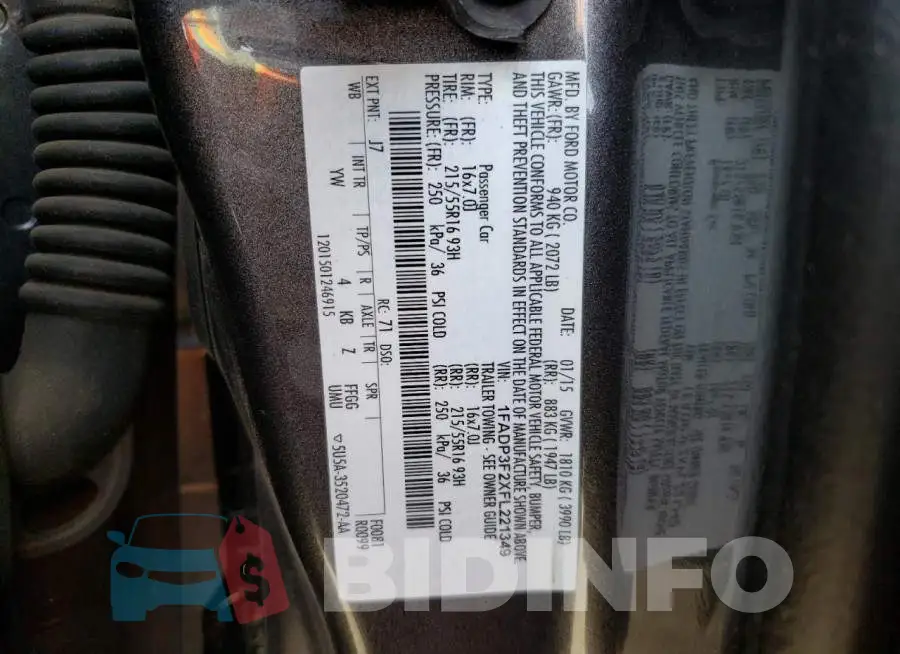 1FADP3F2XFL221349 Photo# 13