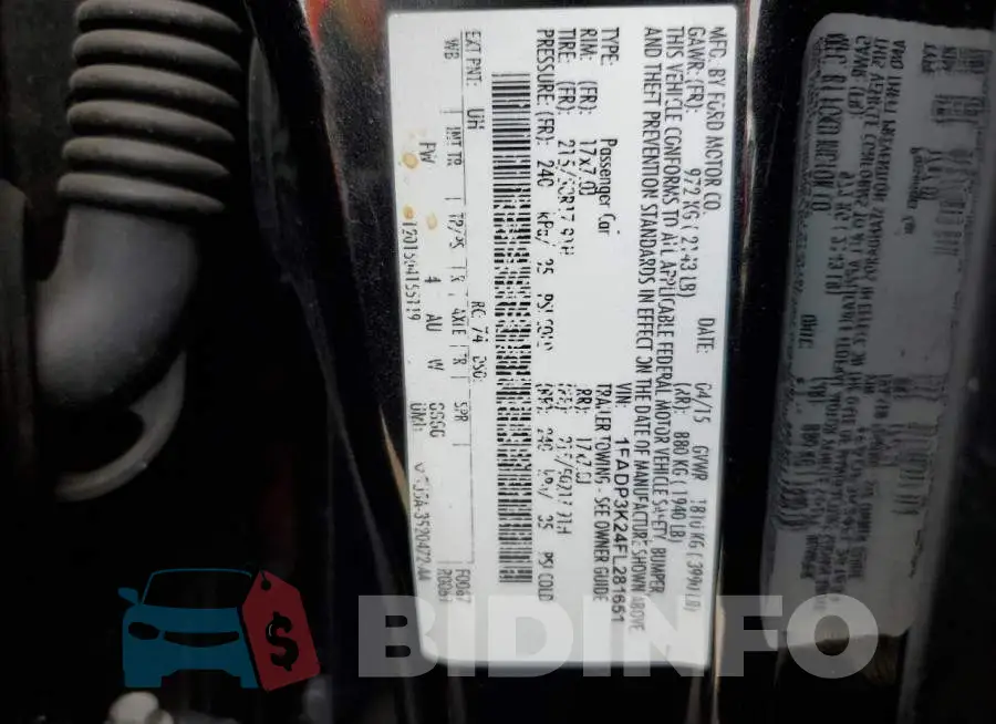 1FADP3K24FL281651 Photo# 12