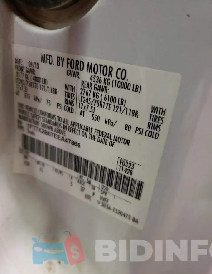 1FT7X2B67EEA47866 Photo# 10