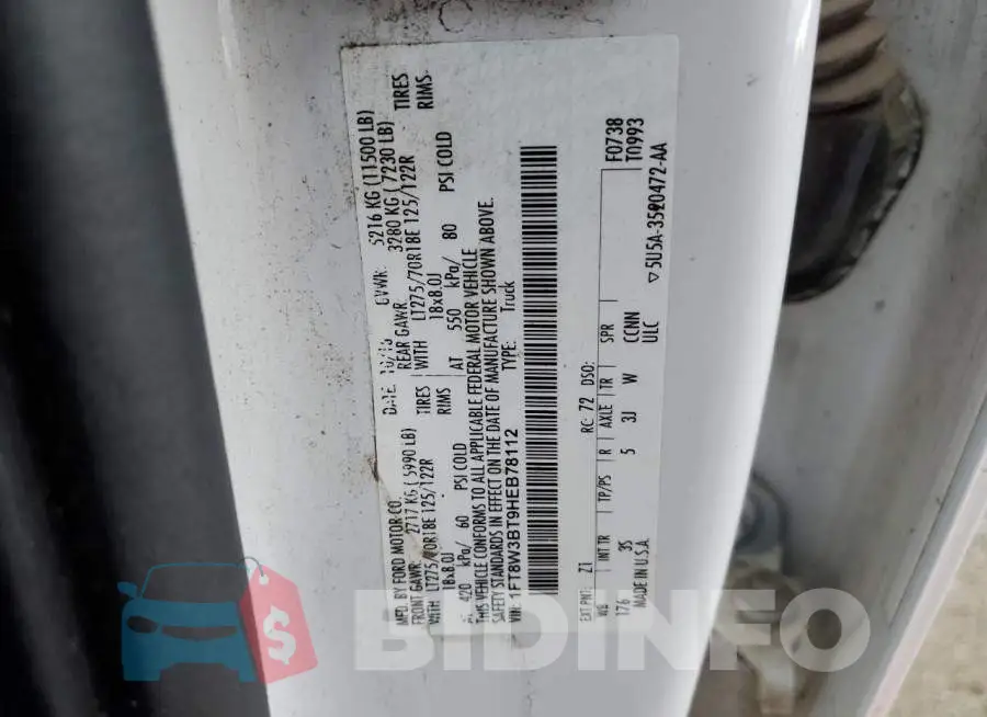 1FT8W3BT9HEB78112 Photo# 12
