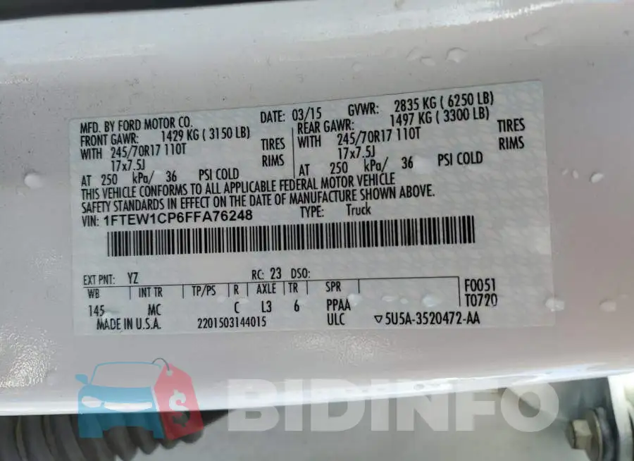 1FTEW1CP6FFA76248 Photo# 13