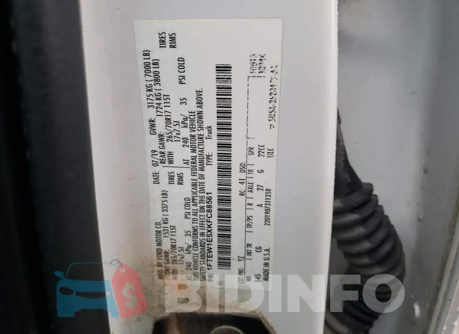 1FTEW1E5XKFC88561 Photo# 12