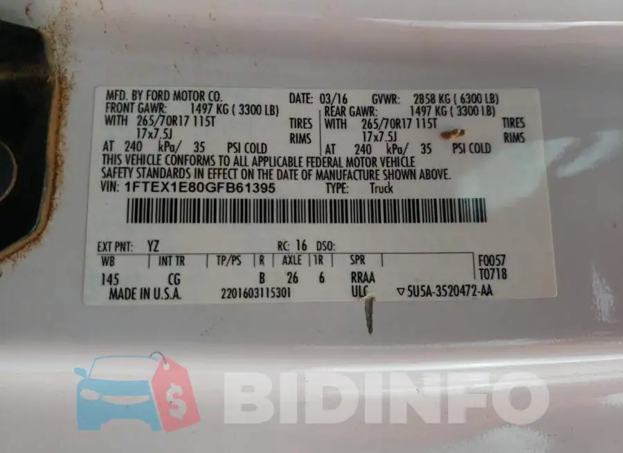 1FTEX1E80GFB61395 Photo# 12