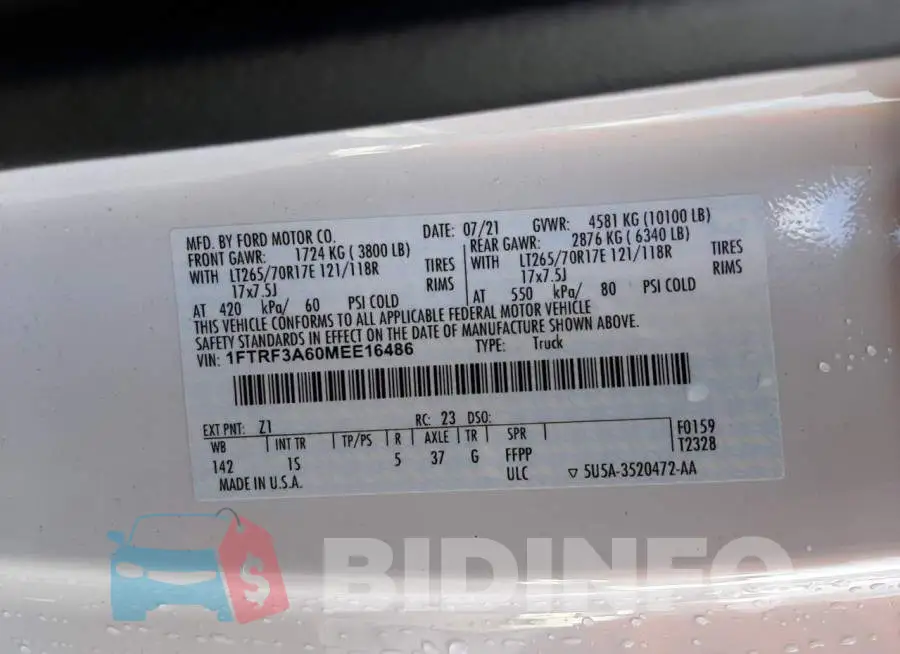 1FTRF3A60MEE16486 Photo# 12