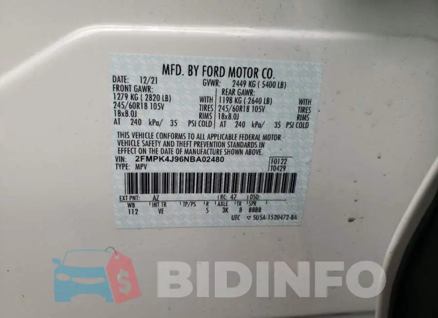 2FMPK4J96NBA02480 Photo# 14