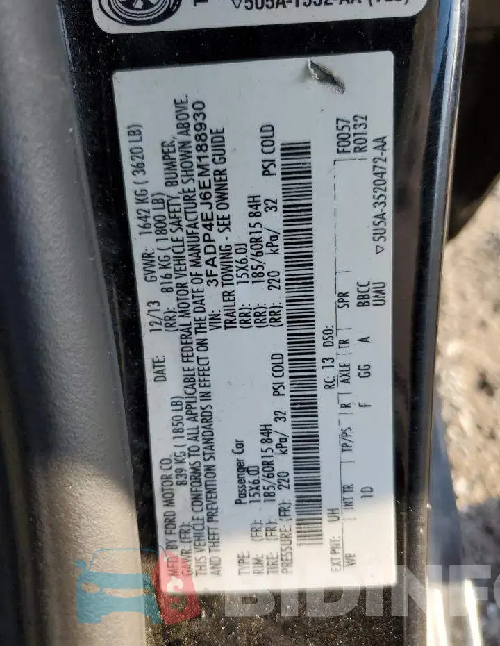 3FADP4EJ6EM188930 Photo# 12
