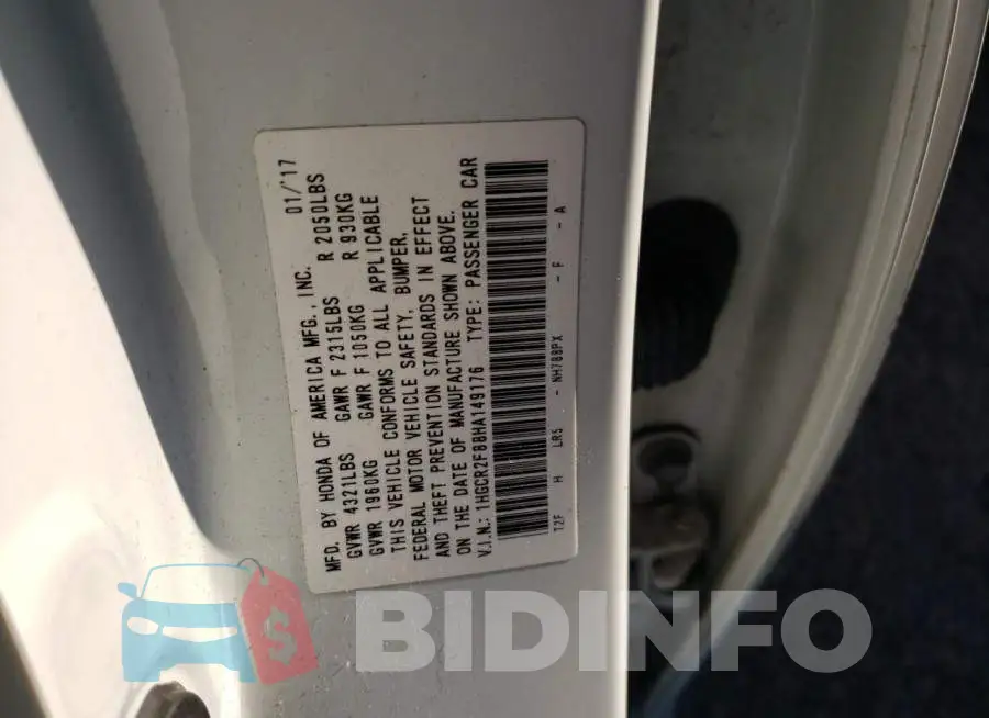 1HGCR2F88HA149176 Photo# 13