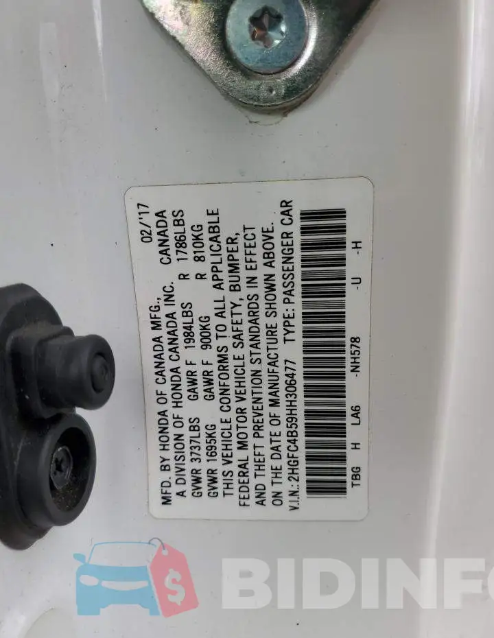 2HGFC4B59HH306477 Photo# 12