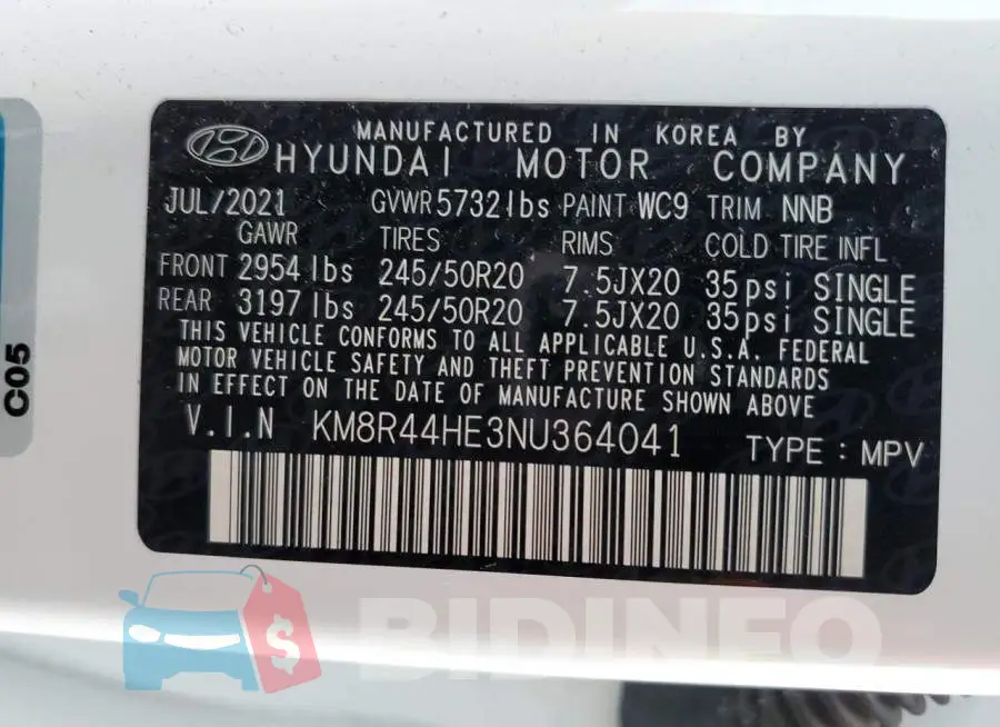 KM8R44HE3NU364041 Photo# 13