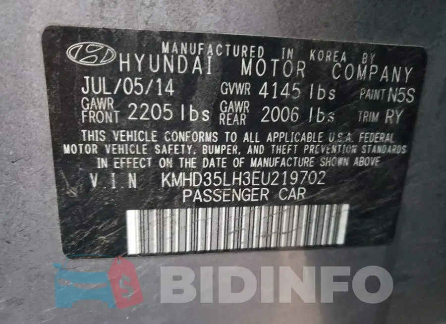 KMHD35LH3EU219702 Photo# 12
