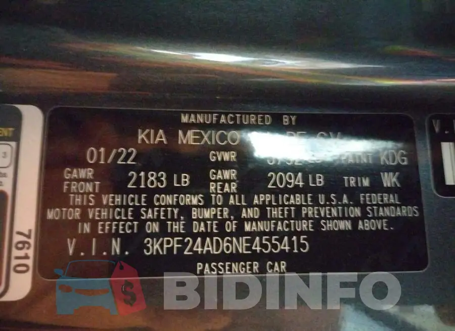 3KPF24AD6NE455415 Photo# 12