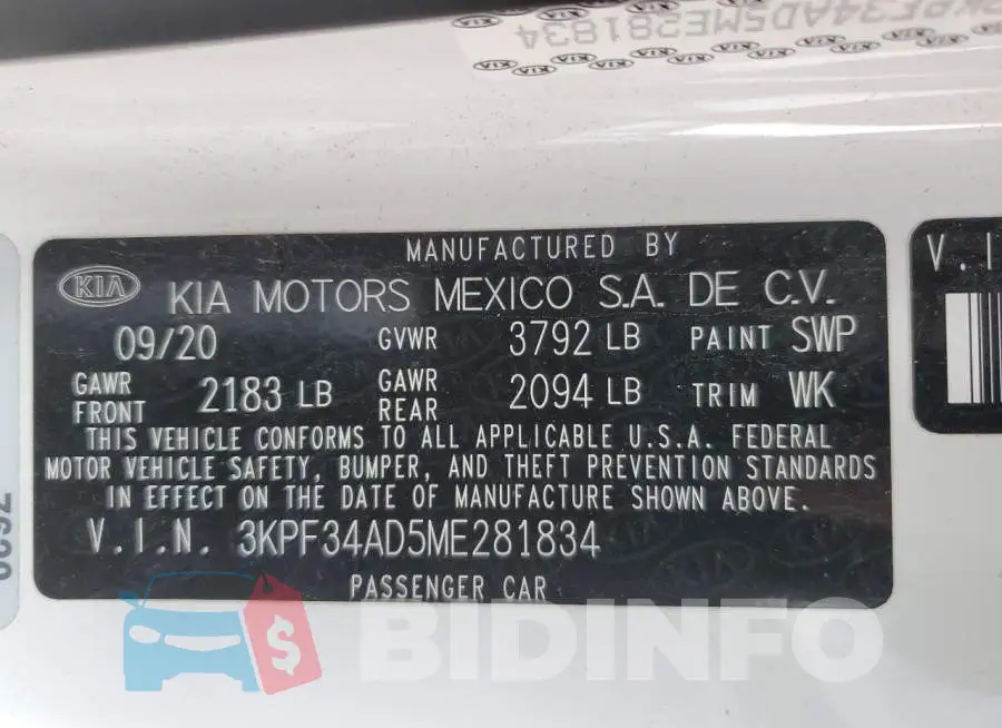 3KPF34AD5ME281834 Photo# 12