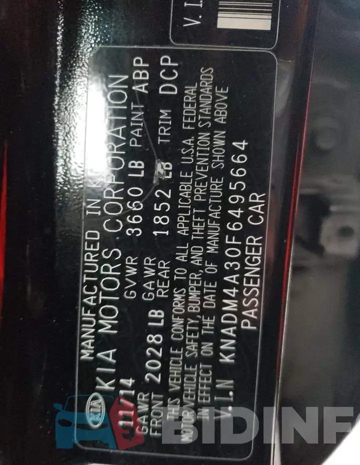 KNADM4A30F6495664 Photo# 12