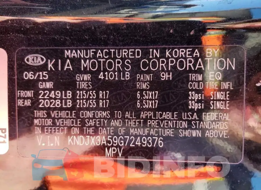 KNDJX3A59G7249376 Photo# 14