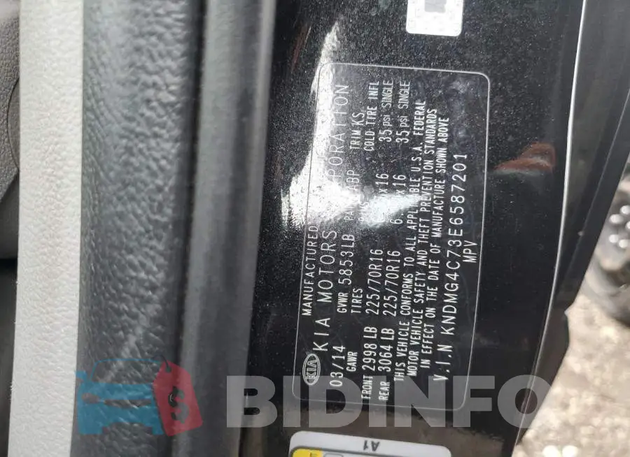KNDMG4C73E6587201 Photo# 12