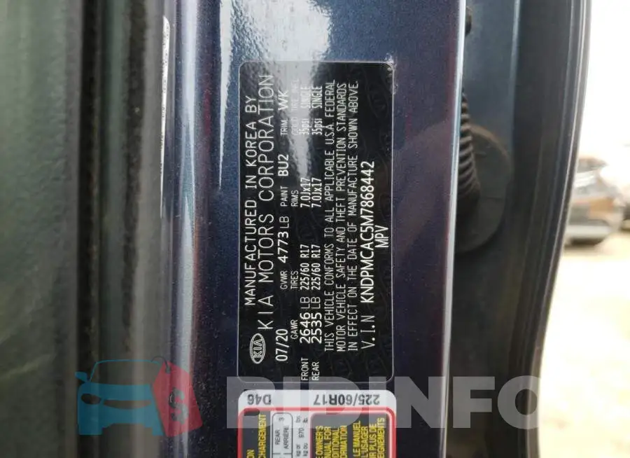 KNDPMCAC5M7868442 Photo# 10