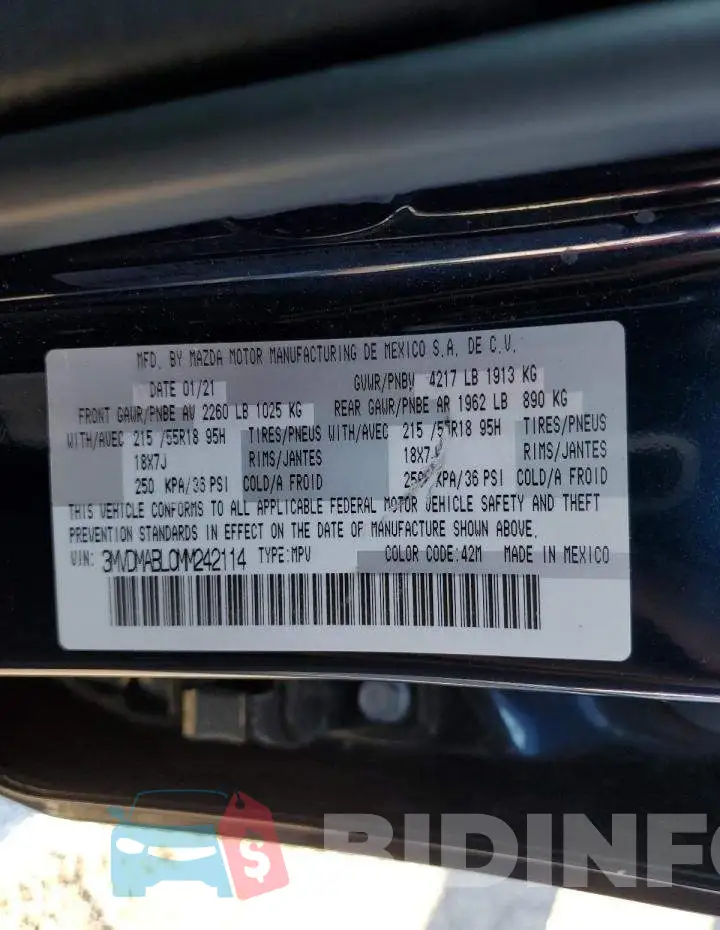 3MVDMABL0MM242114 Photo# 13