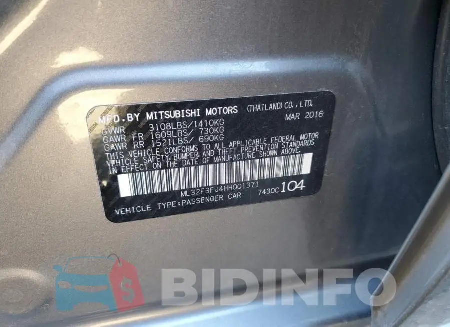 ML32F3FJ4HH001371 Photo# 13