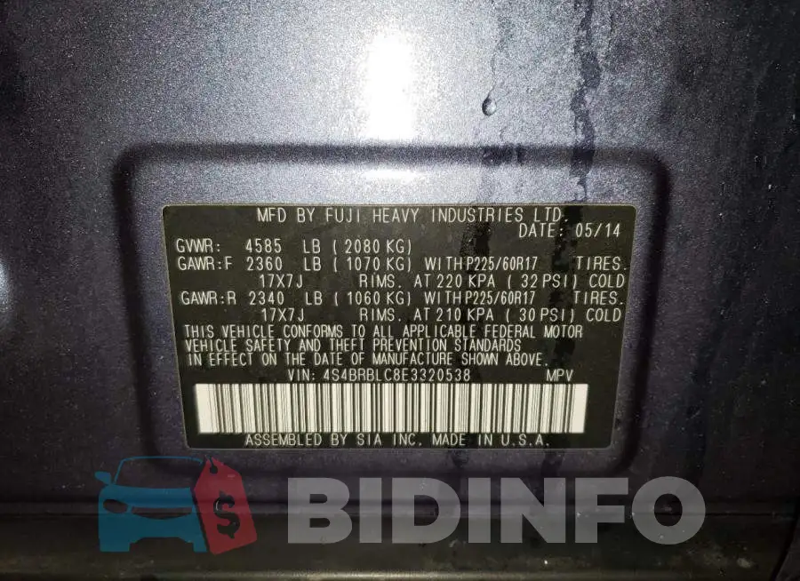 4S4BRBLC8E3320538 Photo# 12