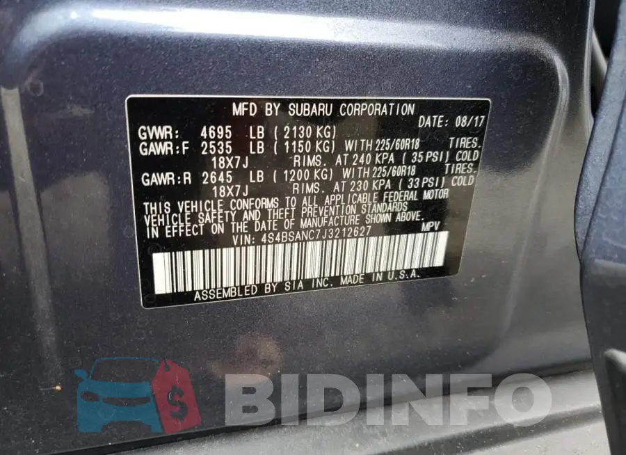 4S4BSANC7J3212627 Photo# 13