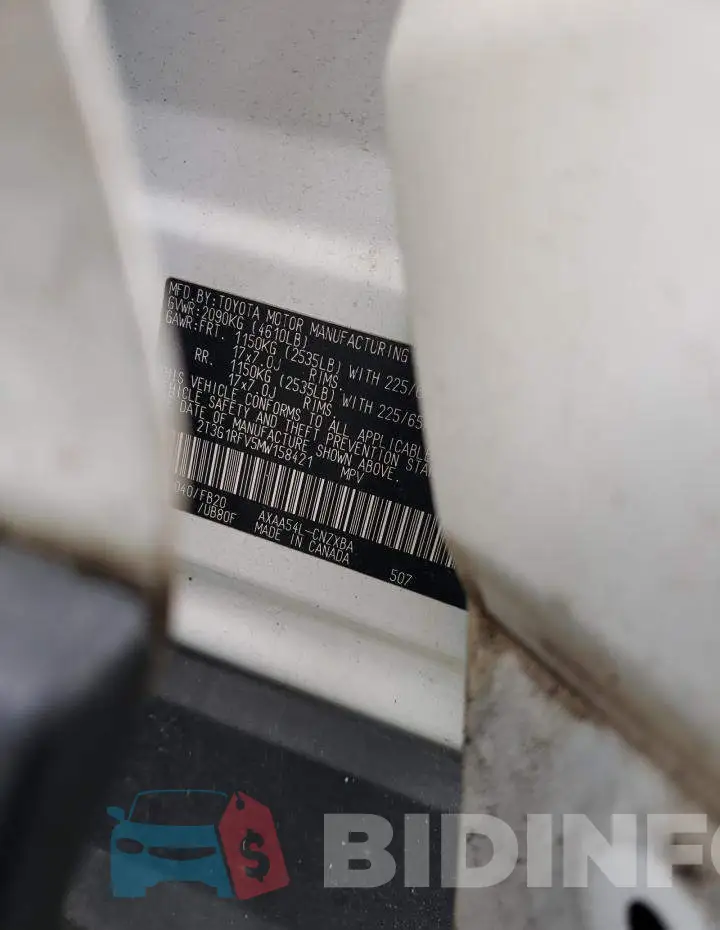 2T3G1RFV5MW158421 Photo# 10