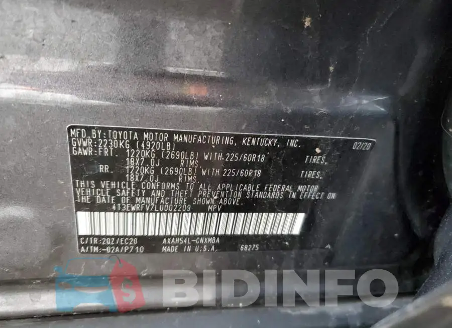 4T3EWRFV7LU002209 Photo# 13