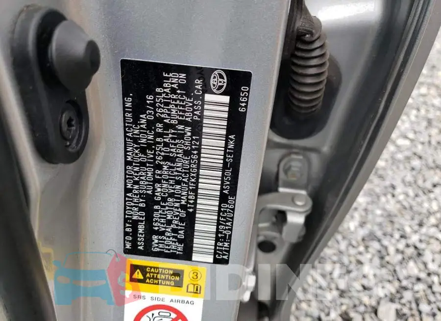 4T4BF1FKXGR564121 Photo# 12