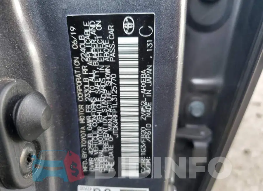 JTDKARFP1L3125770 Photo# 12