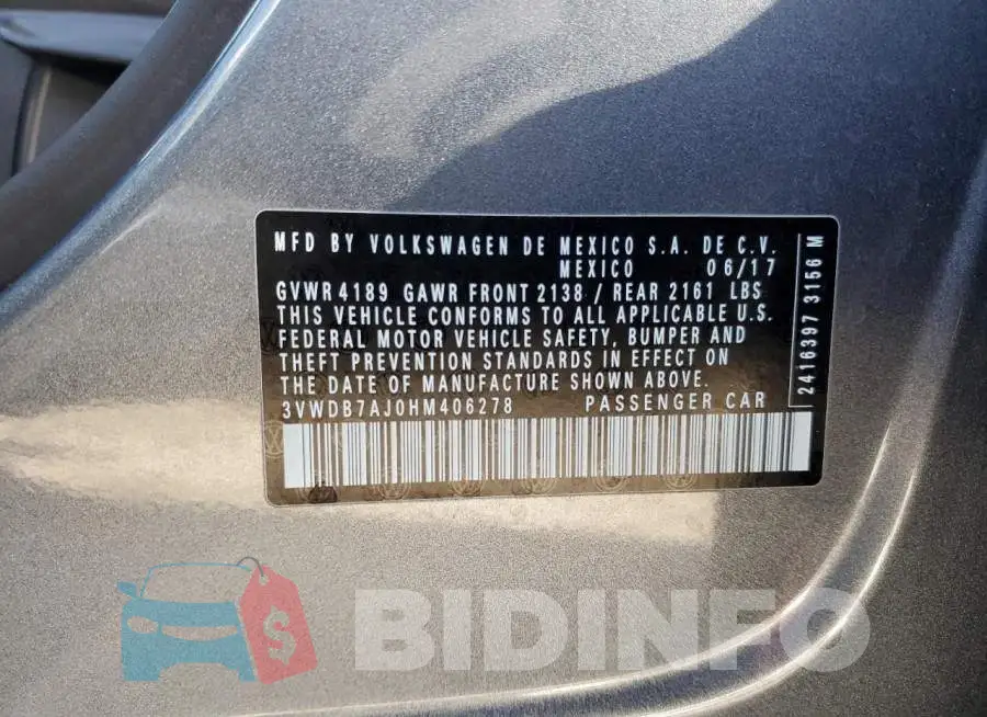 3VWDB7AJ0HM406278 Photo# 12