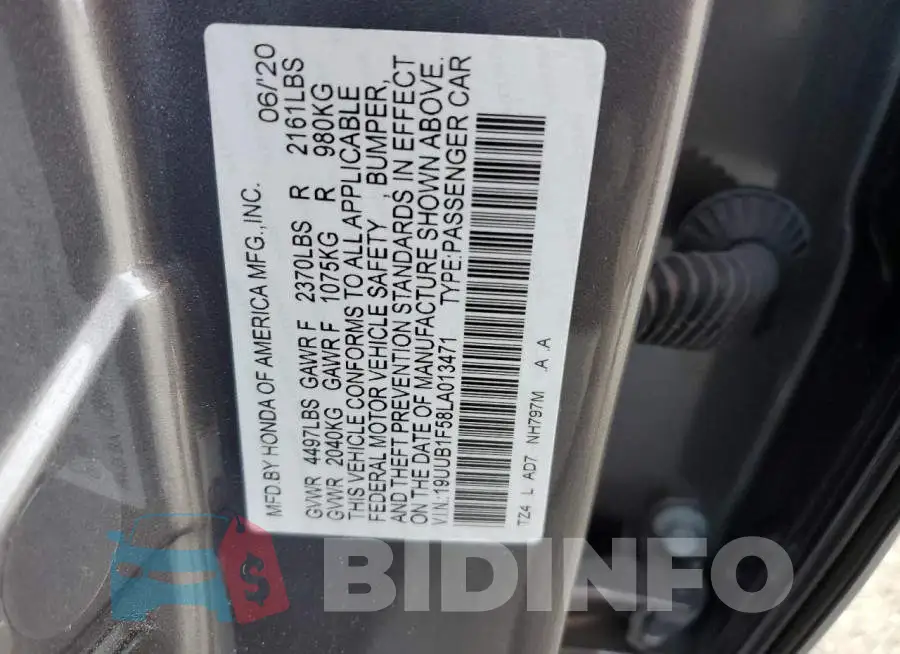 19UUB1F58LA013471 Photo# 12