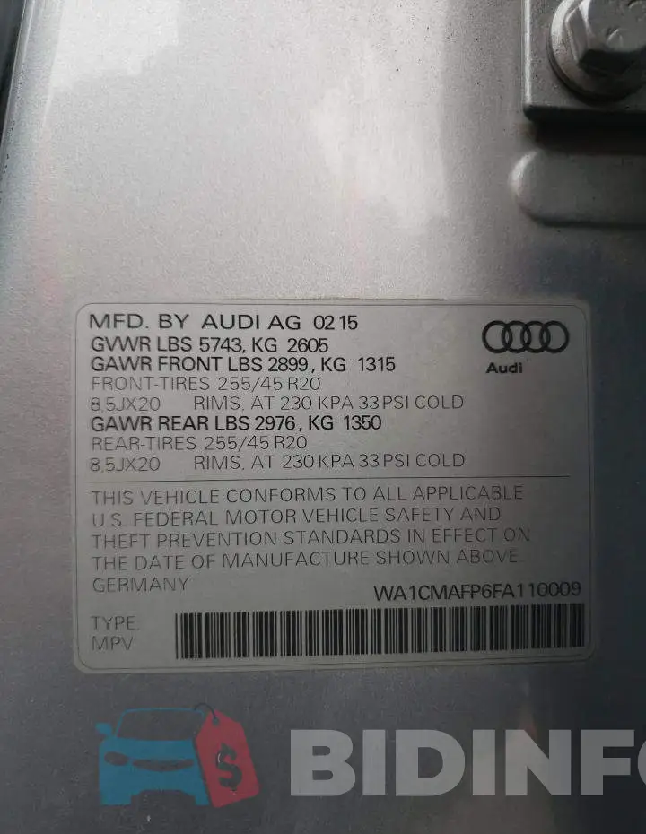 WA1CMAFP6FA110009 Photo# 13