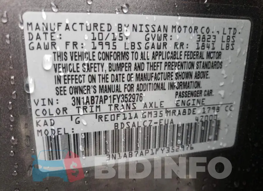 3N1AB7AP1FY352976 Photo# 12