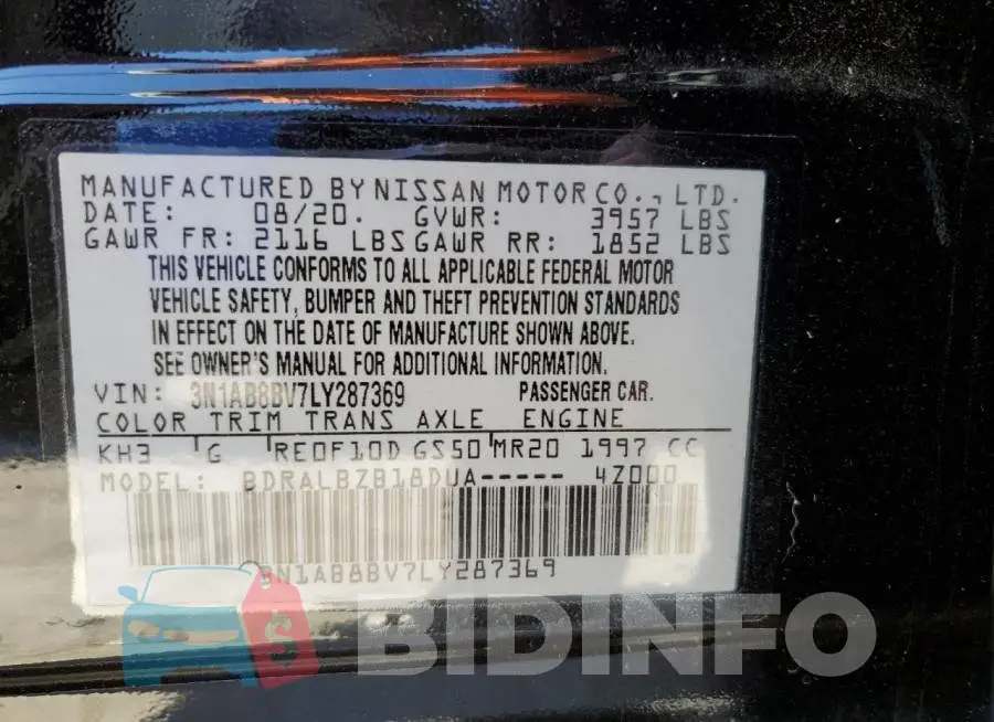 3N1AB8BV7LY287369 Photo# 12