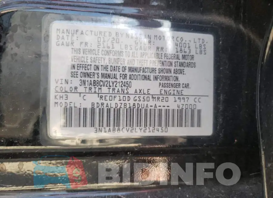3N1AB8CV2LY212450 Photo# 10