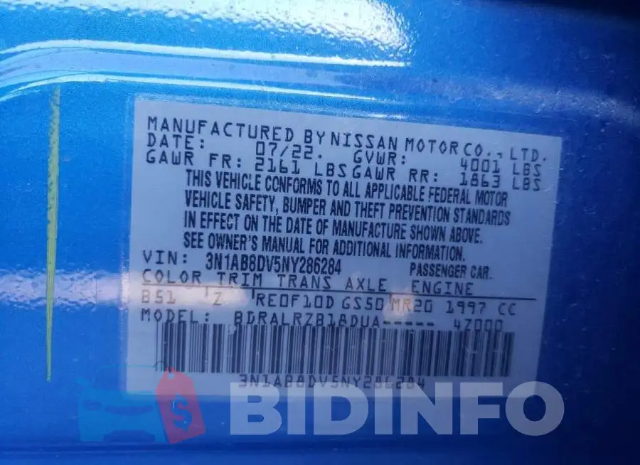 3N1AB8DV5NY286284 Photo# 12