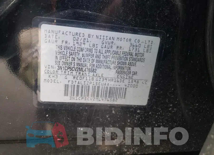 3N1CP5CV2ML476582 Photo# 13