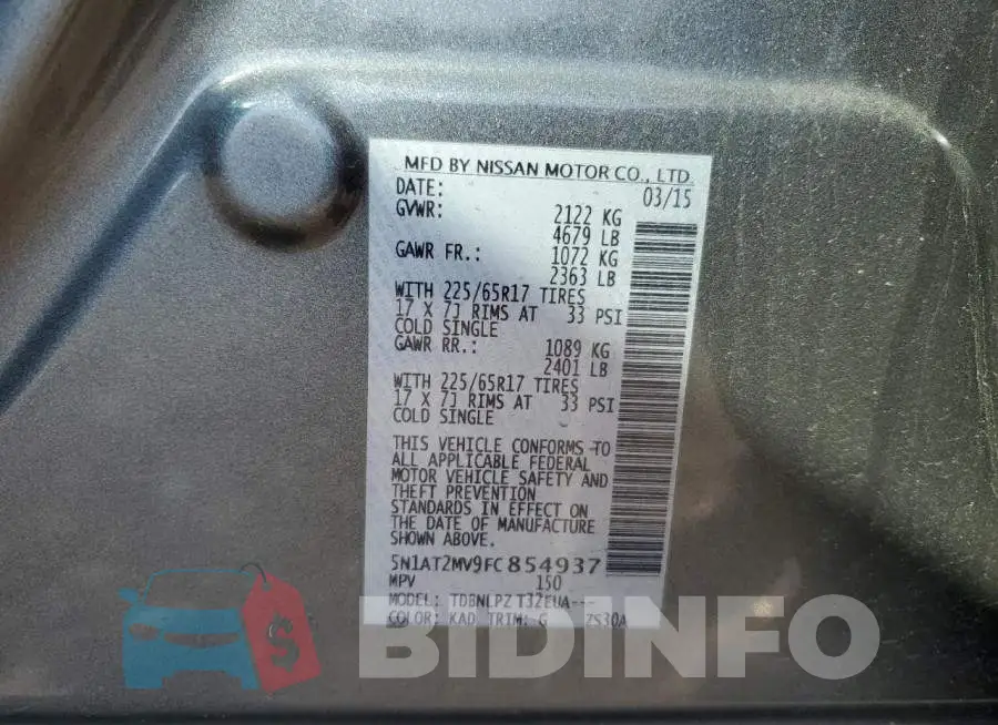 5N1AT2MV9FC854937 Photo# 12