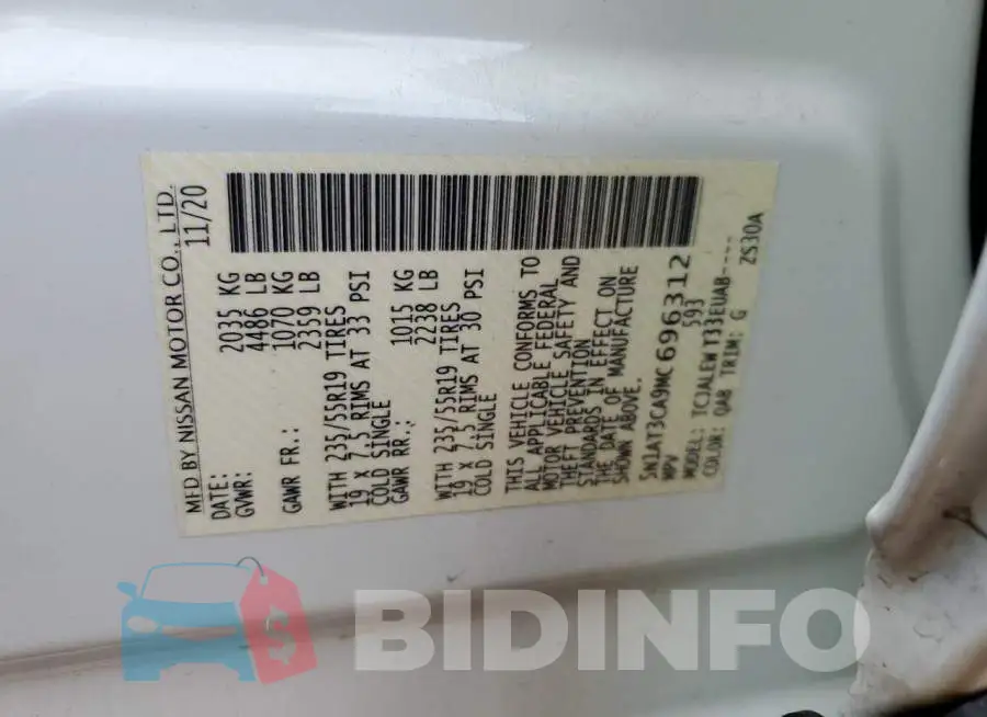 5N1AT3CA9MC696312 Photo# 14