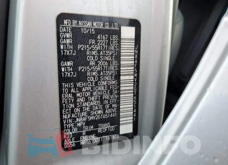 JN8AF5MV2GT651441 Photo# 13