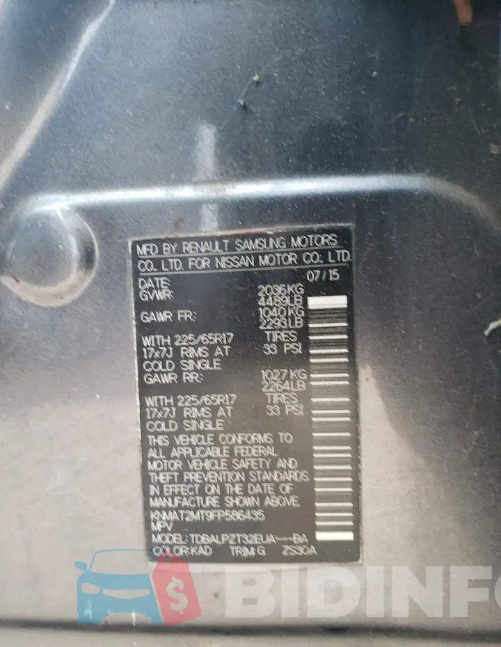 KNMAT2MT9FP586435 Photo# 13